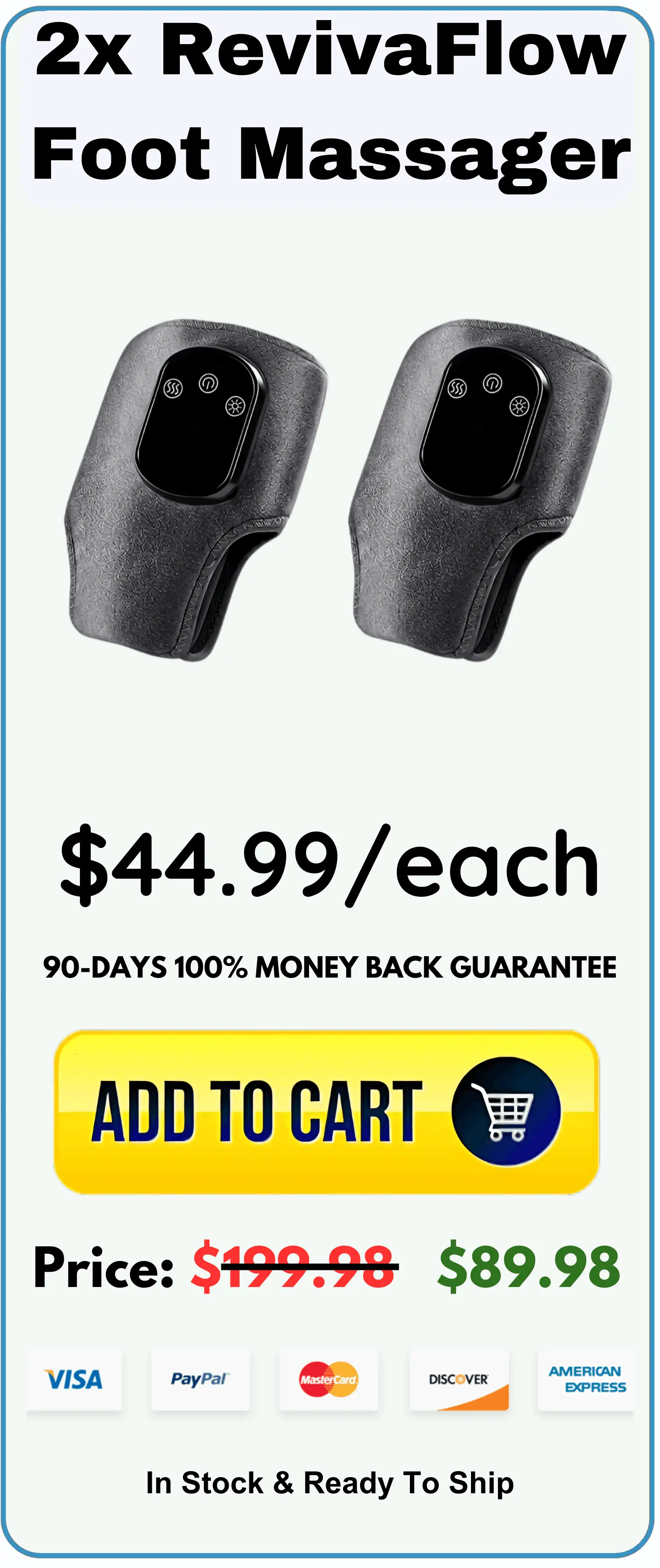 RevivaFlow Foot Massager package price 